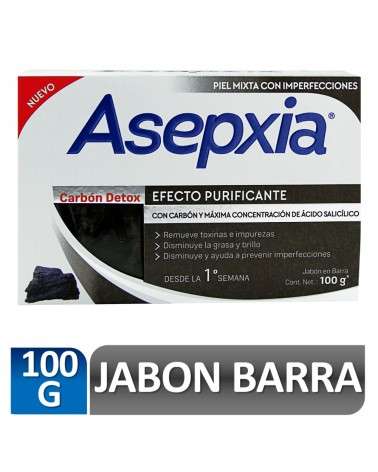 Asepxia - Jabón Carbón 100 Gr Asepxia - 2