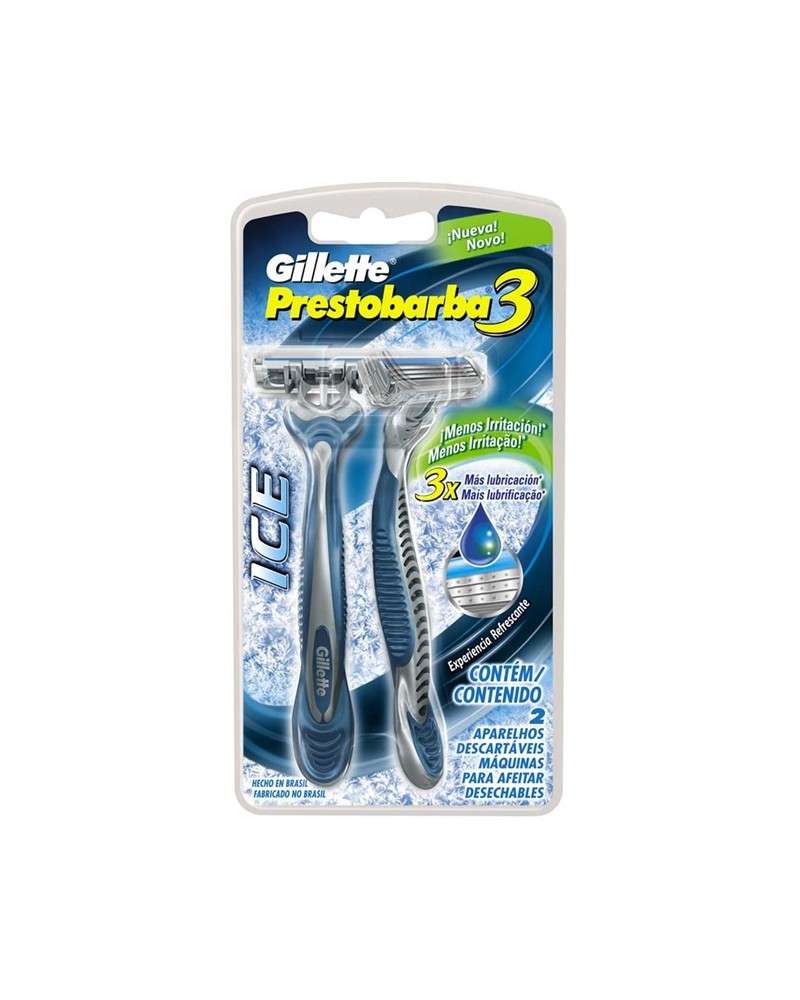 Máquinas Para Afeitar Gillette Prestobarba3 Cool 2 Unidades Gillette - 1