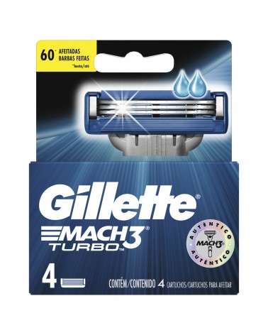 Cartuchos Para Afeitar Gillette Mach3 Turbo 4 Unidades Gillette - 1