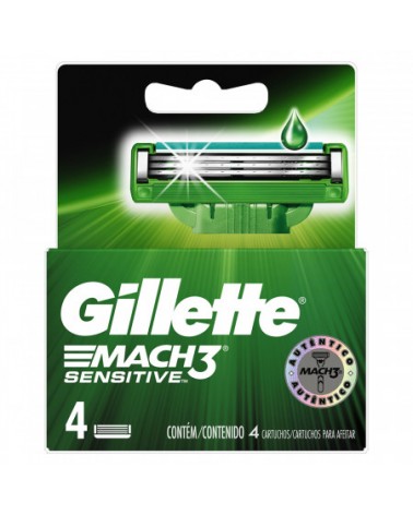 Cartuchos Para Afeitar Gillette Mach3 Sensitve 4 Unidades Gillette - 1