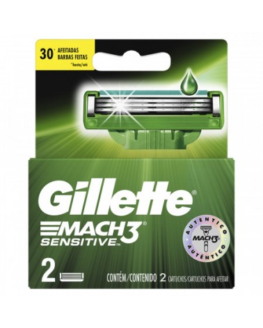 Cartuchos Para Afeitar Gillette Mach3 Sensitve 2 Unidades Gillette - 1