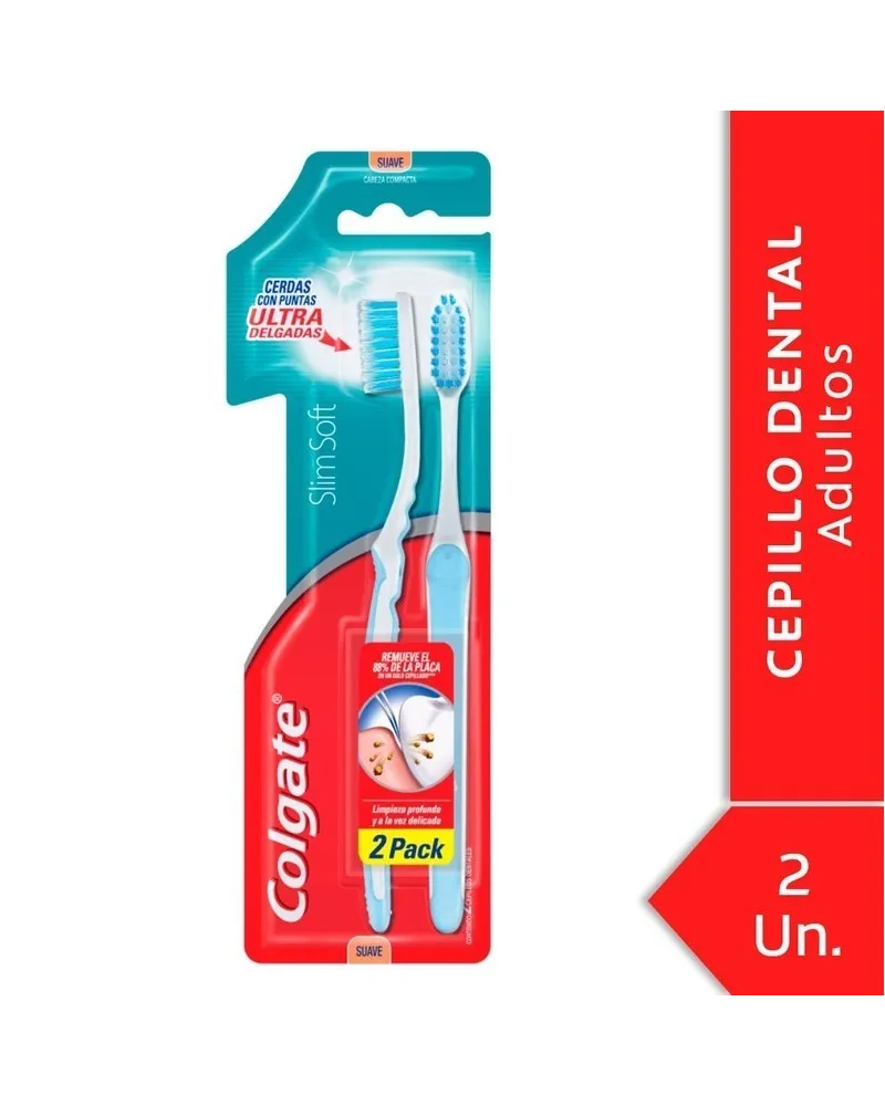 Colgate - Cepillo Dental Slim Soft 2X1 Colgate - 1