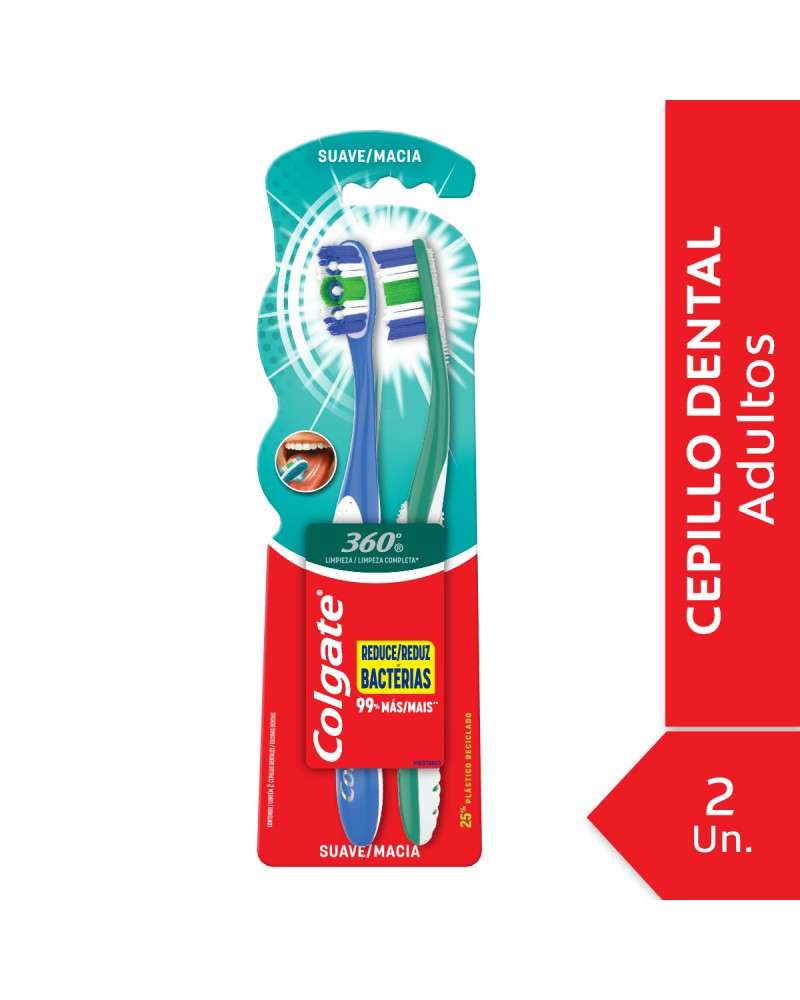 Cepillo Dental Colgate - 360º Suave 2Unid Colgate - 1