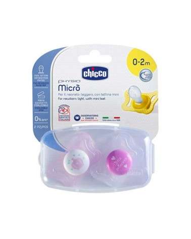 Chicco - Chupetes Recien Nacido - Physio Micro 0-2M Nena X2 Chicco - 1