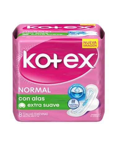 Kotex - Toallas Femeninas Normal Con Alas X8Un Kotex - 1