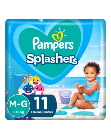 Pampers - Trajes De Baños Desechables Splashers Baby Shark M-G 11 Unidades Pampers - 1