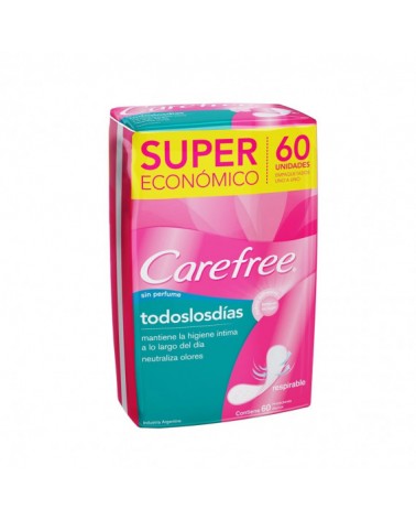 Carefree - Protectores diarios sin perfume X 60 Unidades Carefree - 1