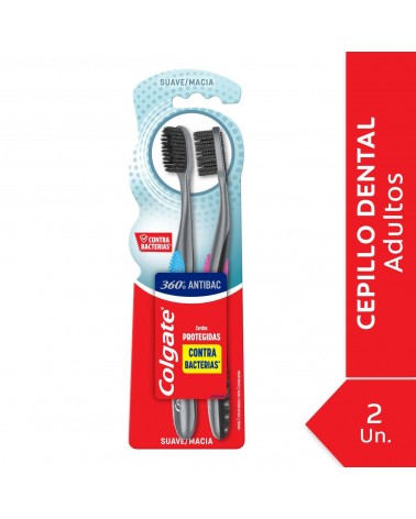 Colgate - Cepillo Dental 360 Antibacterial x2un Colgate - 1