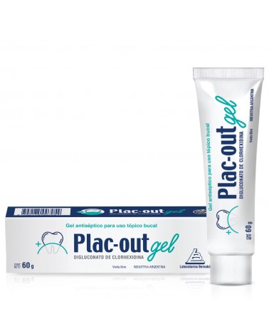 Plac-Out - Gel Antiséptico Bucal Pomo X 60 G  - 1