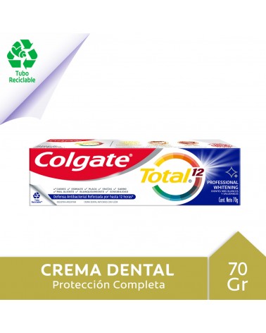 Colgate - Crema Dental Total 12 Professional Whitening X70Grs