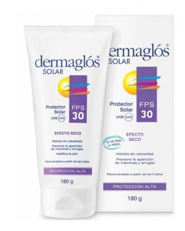 DERMAGLÓS - Protector Solar Fps 30 Efecto Seco Crema x 180 gr