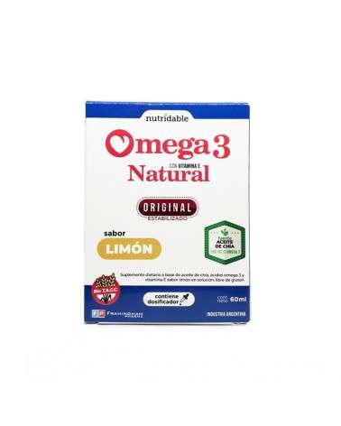 Omega 3 - Natural Suplemento Nutricional x60ml Limon Framingham Pharm - 1