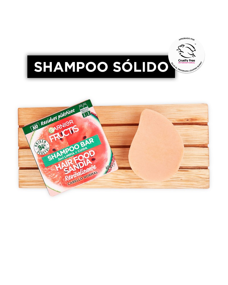 garnier Shampoo sólido Hair Food Sandía Fructis x 60gr