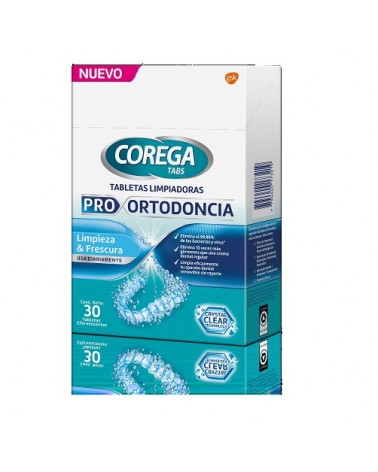 Corega Tabs -Pro Ortodoncia - tabletas limpiadoras x30 unidades