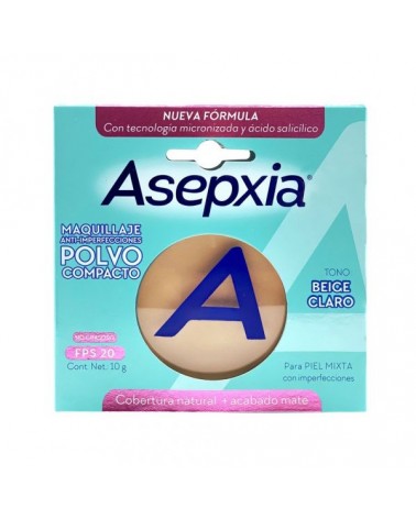 Asepxia - Maquillaje Polvo Beige Claro 10 Gr