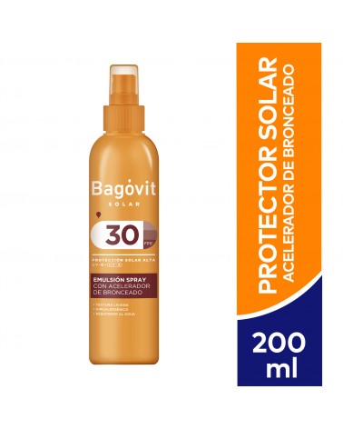 Bagovit - Solar Acelerador De Bronc Fps 30 Spray X 200 Ml