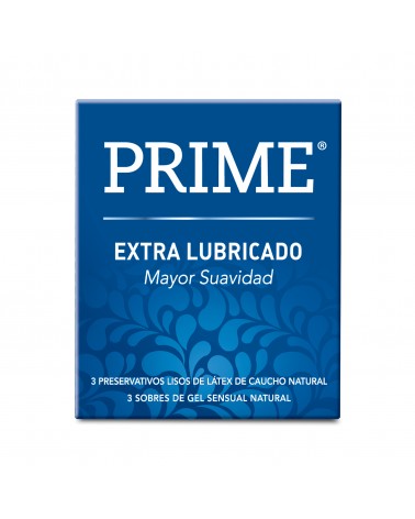 Prime - Preservativo Azul - Extra Lubricado X 3Unidades