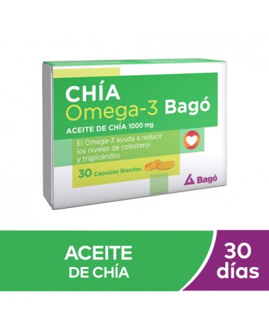 Bago - Chía Omega 3 Suplemento Dietario x30 Capsulas Blandas