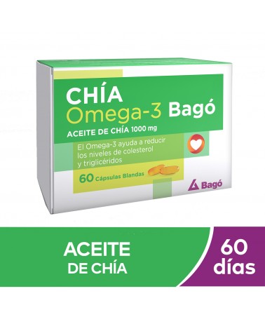 Bago - Chía Omega 3 Suplemento Dietario x 60Capsulas