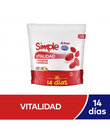 Bagó - Simple Vitalidad - 28 pastillas de goma