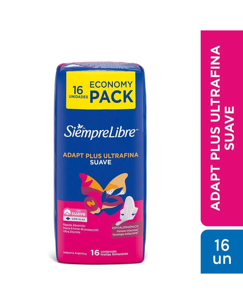 SIEMPRE LIBRE - MAX SUAVE ULTRAFINA C/ ALAS ECONOMY PACK X 16