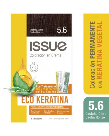 Issue - Kit Keratin Tintura 56 Castaño Claro Caoba Rojizo