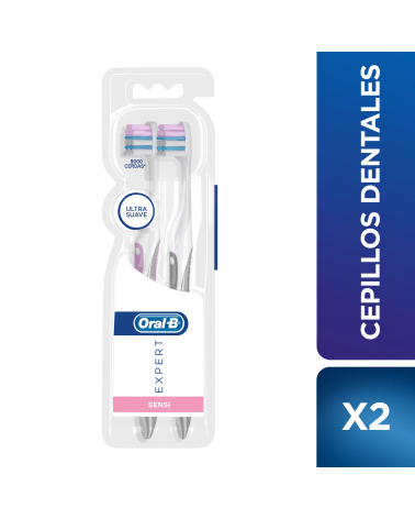 ORAL B - Cepillo Dental Expert Sensible/ Expert Suave x 2 Unidades