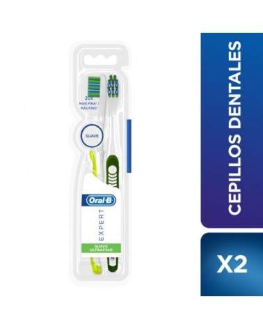 ORAL B - Cepillo Dental Expert Sensible/ Expert Suave x 2 Unidades