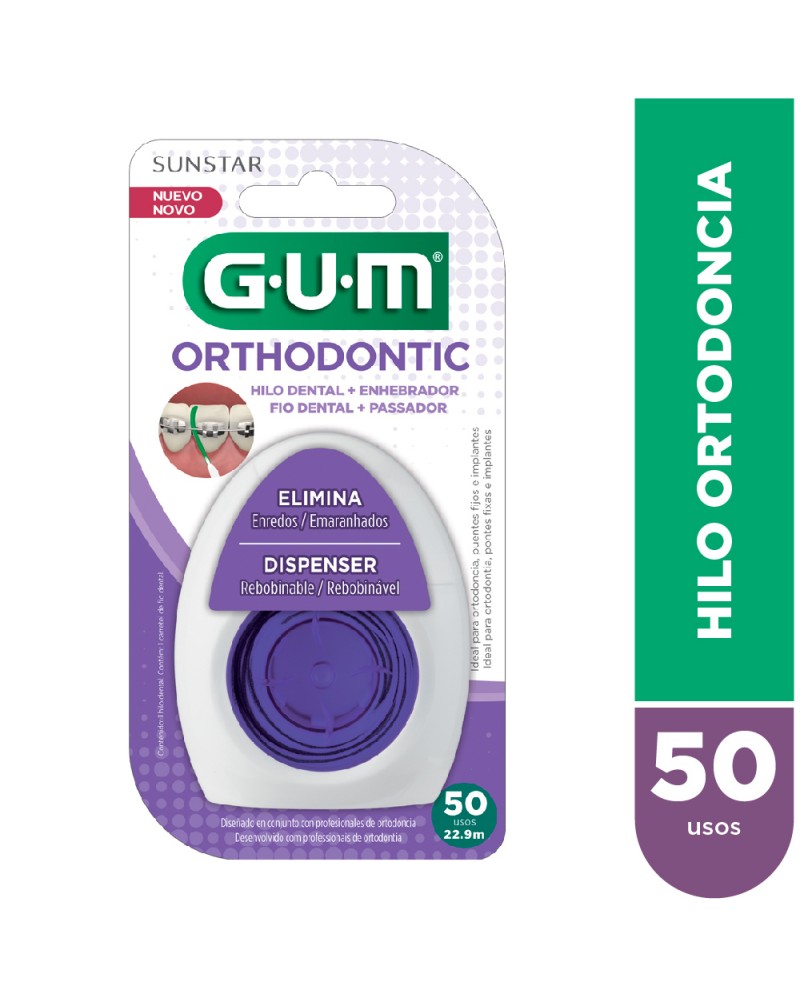 GUM - Orthodontic Floss - Hilo Dental Ortodoncia Enhebrado