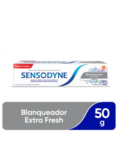 Sensodyne Blanqueador Extra Fresh Pasta Dental Para Dientes Sensibles, 50G