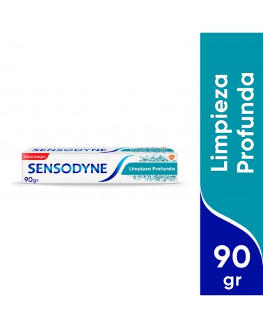 Sensodyne Limpieza Profunda Pasta Dental De Uso Diario Para Dientes Sensibles, 90G