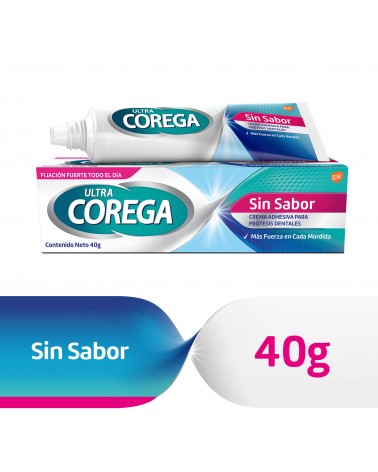 Corega - Adhesivo Para Prótesis Dentales Ultra Crema Sin Sabor X 40Gr