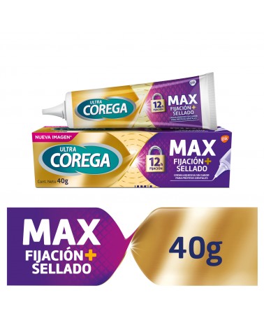 Adhesivo para Prótesis Dentales Ultra Corega Máximo Sellado Crema x 40 grs