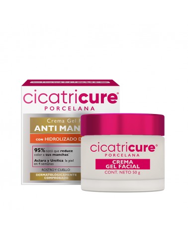 CICATRICURE - Crema Gel Facial Porcelana x 50 Gr