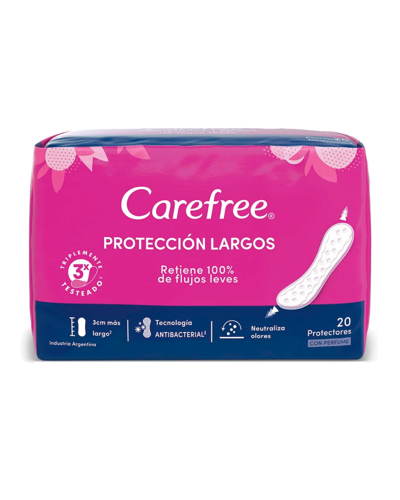 CAREFREE - Protectores Diarios Protección Largos x 20 Unidades