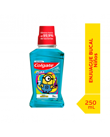 COLGATE - Enjuague Bucal Plax Niños Minion x 250 Ml