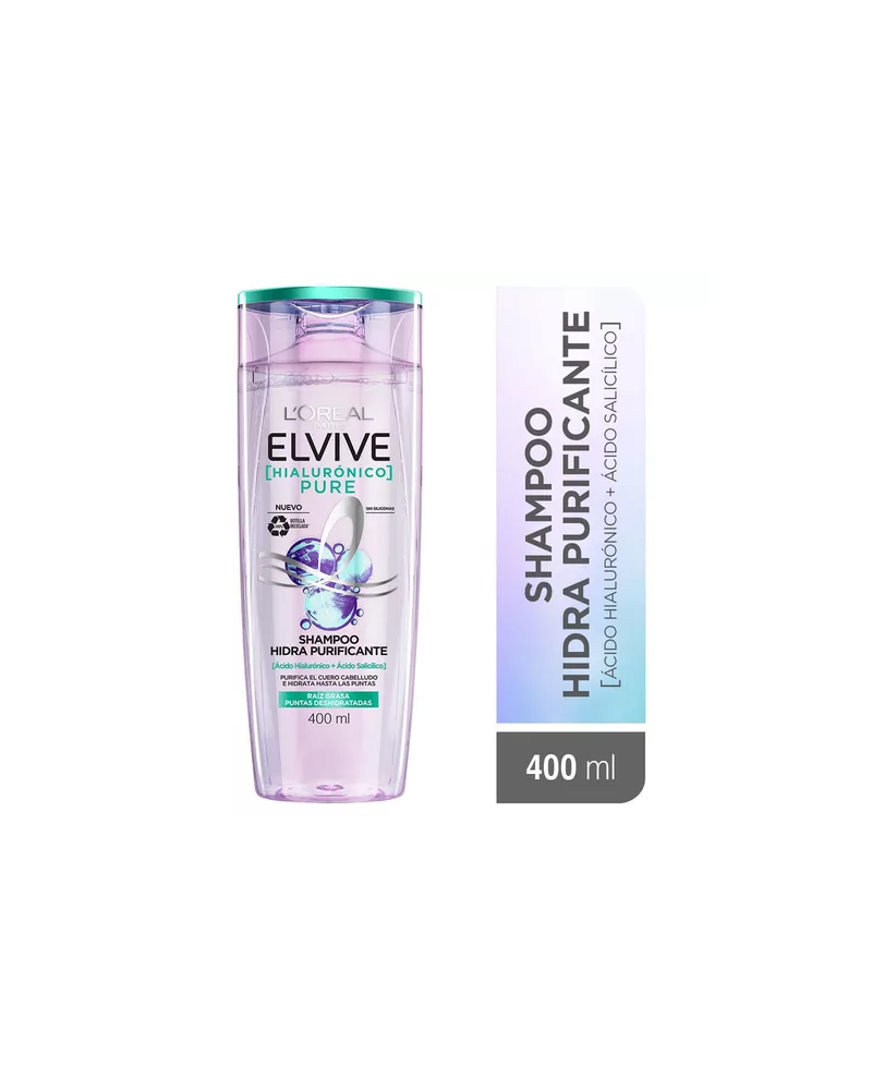 ELVIVE - HIALURONICO PURE HIDRA PURIFICA SHAMPOO X 400ML