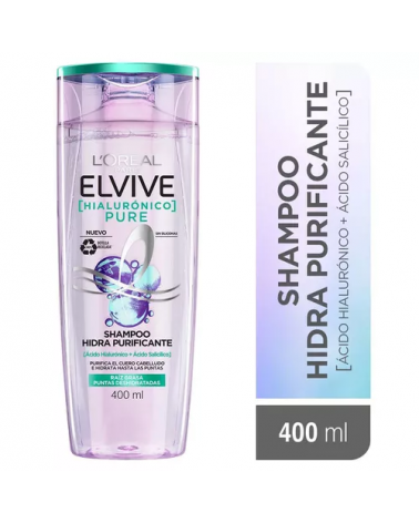 ELVIVE - HIALURONICO PURE HIDRA PURIFICA SHAMPOO X 400ML