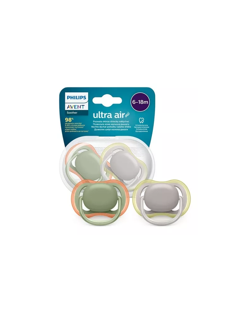 AVENT - CHUPETE ULTRA AIR LISO 6-18M X2 SCF 085/20