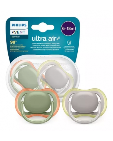 AVENT - CHUPETE ULTRA AIR LISO 6-18M X2 SCF 085/20