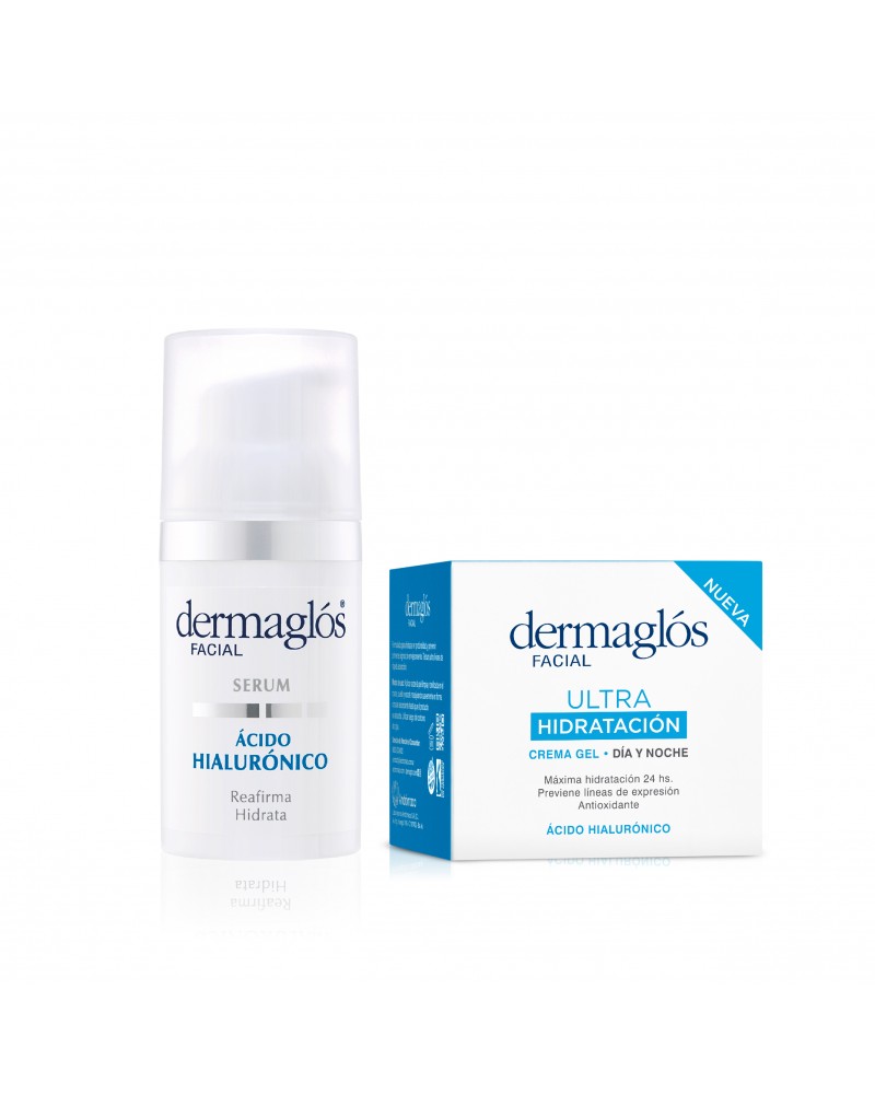 Kit Facial Dermaglós Serum + Crema Gel Ultra Hidratación