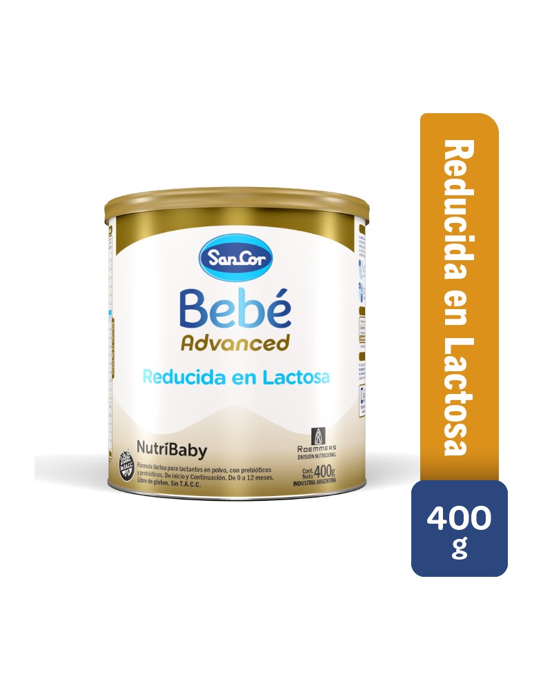 SANCOR BEBE ADVANCED REDUCIDA EN LACTOSA - lata x 400 g