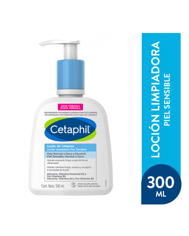 CETAPHIL LIMPIADOR LOCIÓN PARA SENSIBLE - limpiador liquido x300 ml