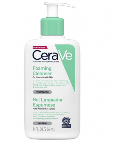 CERAVE - Gel Limpiador Espumoso Piel Normal A Grasa x 236 ml