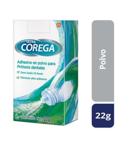 Adhesivo Para Prótesis Dentales Ultra Corega Polvo 22Gr Corega - 1