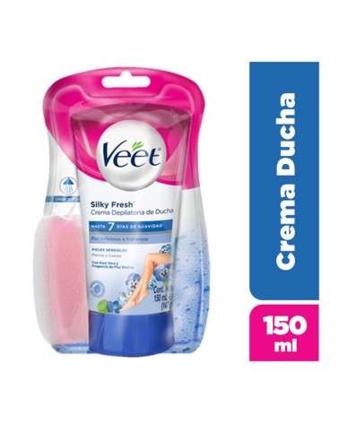 Veet - Crema Depilatoria De Ducha Piel Sensible Silk&Fresh 1U Veet - 1