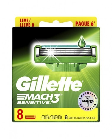 Cartuchos Para Afeitar Gillette Mach3 Sensitive 8 Unidades Gillette - 2