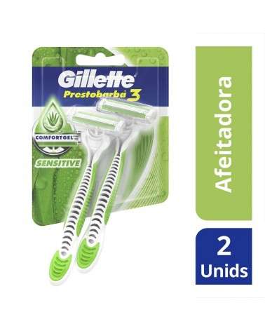 Máquinas Para Afeitar Gillette Prestobarba3 Sensitive 2 Unidades Gillette - 1