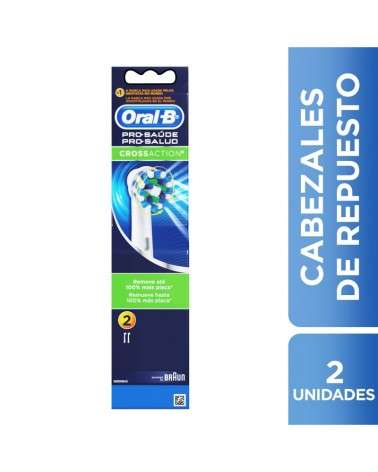 Cabezales De Repuesto Para Cepillo Eléctrico Dental Oral-B Pro-Salud Crossaction 2 Unidades Oral-B - 1