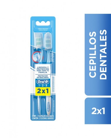 Cepillos Dentales Oral-B 123 Antibacterial 2 Unidades Oral-B - 1